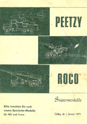 Roco Peetzy Minitanks Katalog